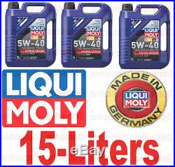15-Liters LUBRO MOLY 5W-40 Synthoil Full Synthetic Motor Oil NEW 2041