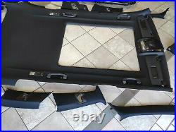 Bmw E70 X5 Roof Dome Headliner Black Trim Cover Panel Set+ Sunroof Oem C6