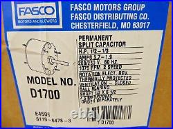 Fasco D1700 Motor 1/2-1/3 HP 208/230V 60Hz 1075 RPM 2 Speed