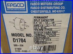 Fasco D1704 Motor 1/3-1/4-1/6 HP 115V 60Hz 1075 RPM 3 Speed