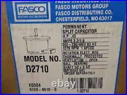 Fasco D2710 Motor. 40 HP 200-230/460V 60Hz 1075 RPM 1 Speed