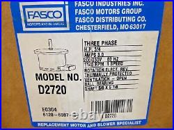 Fasco D2720 Motor 3/4 HP 200/230V 60Hz 1140 RPM 1 Speed