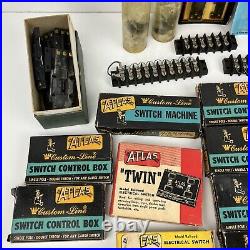 Lot of Vintage HO Scale Locomotive Motors Switch Connector Track & Other Parts