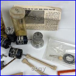 Lot of Vintage HO Scale Locomotive Motors Switch Connector Track & Other Parts