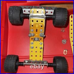 Meccano Job Lot inc Battery Packs Steering Wheel, Motor Car, Other Parts In Case