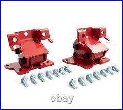 Rudy's Performance Red Motor Mounts For 01-10 GMC Chevy LB7 LLY LBZ LMM Duramax