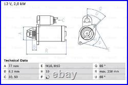 Starter Motor GCP Fits Mitsubishi L200 1996-2007 + Other Models